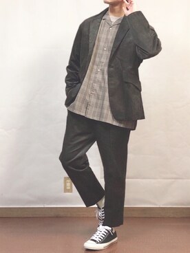 「アイテム（テーラードジャケット）」を使った、fumiyaさん（メンズ・170cm・20代）の秋コーディネート