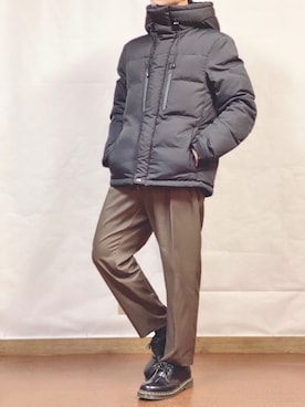 「WYM LIDNM（ウィム バイ リドム）のMILANO RIB HEAVY WEIGHT PO KNIT（ニット/セーター）」を使った、fumiyaさん（メンズ・170cm）の冬コーディネート