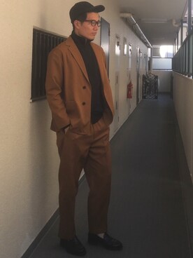 「MB（エムビー）のアイテム（ジャージ）」を使った、KAINGさん（メンズ・180cm）の春コーディネート