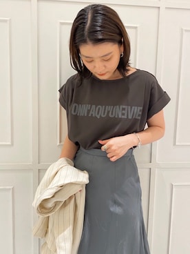 「おうちスタイル」｜「アイテム（ジャケット/アウター）」を使った、yunaさん（レディース・161cm）の春コーディネート