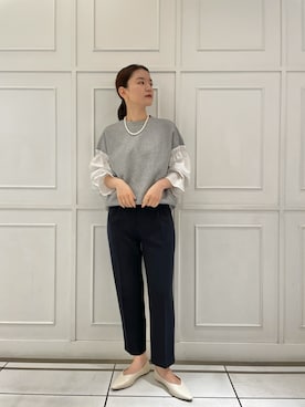 「Rougevif」｜「アイテム（スウェット）」を使った、yunaさん（レディース・161cm）の冬コーディネート