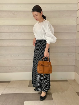「Rougevif」｜「アイテム（バレエシューズ）」を使った、yunaさん（レディース・161cm）の冬コーディネート