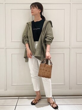 「Rouge vif（ルージュヴィフ）のアイテム（ブルゾン）」を使った、yunaさん（レディース・161cm）の春コーディネート