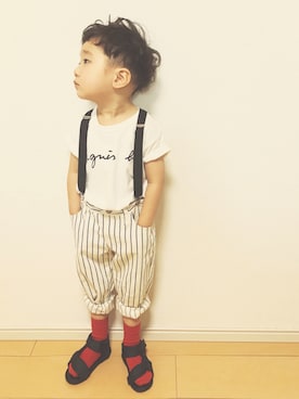 「ツーブロック」｜ZETTOさん（キッズ・90cm）の春コーディネート