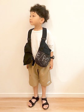「こども ビームス（コドモビームス）のアイテム（ベスト）」を使った、ZETTOさん（キッズ・110cm）の夏コーディネート