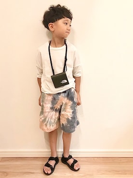 「アイテム（財布、グリーン系）」を使った、ZETTOさん（キッズ・110cm）の夏コーディネート