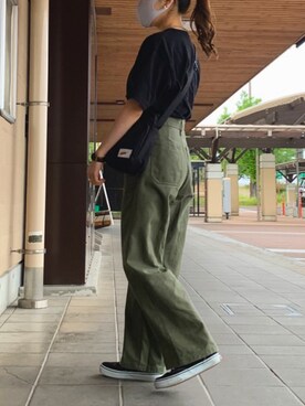 「NIKE(ナイキ)のアイテム(ショルダーバッグ)」を使った、miwaさん(レディース・155cm)の春コーディネート