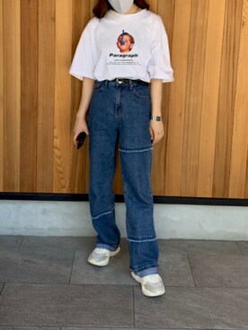 「Paragraph（パラグラフ）のアイテム」を使った、miwaさん（レディース・155cm）の春コーディネート