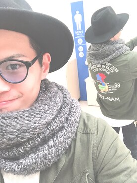 「H&M（エイチ・アンド・エム）のアイテム（ジャケット/アウター）」を使った、Yun  Yuzさん（メンズ・173cm・20代）の冬コーディネート