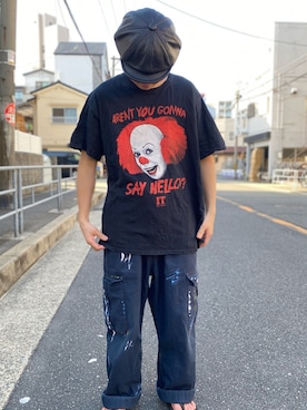 「iT（イット）のアイテム」を使った、古着屋 LESさん（メンズ・182cm）の春コーディネート