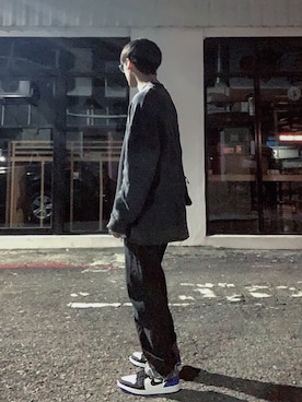 「Jordan（ジョーダン）のアイテム（スニーカー、ブルー系）」を使った、Sheng_498756さん（メンズ）の秋コーディネート