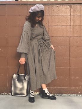 「Crescent（クレッセント）のアイテム」を使った、maoさん（レディース・159cm）の秋コーディネート