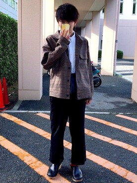 「UNIQLO（ユニクロ）の50色ソックス（消臭機能付き）（ソックス/靴下）」を使った、HIBI@相互フォロバ100%さん（メンズ・175cm）の夏コーディネート