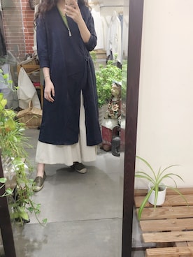 「PAR ICI（パーリッシィ）のアイテム（トレンチコート）」を使った、甘棠囡さん（レディース・165cm）の秋コーディネート