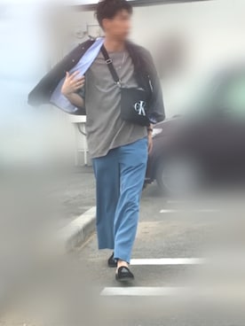 「HARE」｜「アイテム（ナイロンジャケット）」を使った、Takúhõ∞さん（メンズ・179cm）の春コーディネート