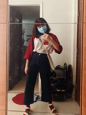 「Teva（テバ）のアイテム（サンダル、ホワイト系）」を使った、funnyさん（レディース・160cm）の春コーディネート