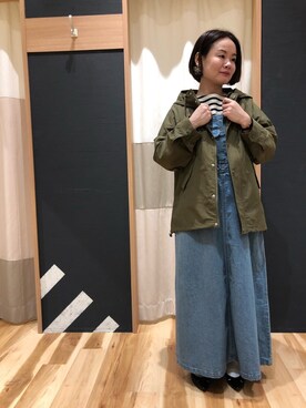 「Samansa Mos2 blue（サマンサモスモスブルー）のアイテム（マウンテンパーカー）」を使った、yumikoさん（レディース・154cm）の春コーディネート