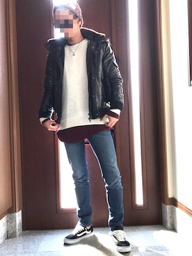 「ELEMENT（エレメント）のアイテム（ジャケット/アウター）」を使った、蟹江さん（メンズ・180cm）の冬コーディネート