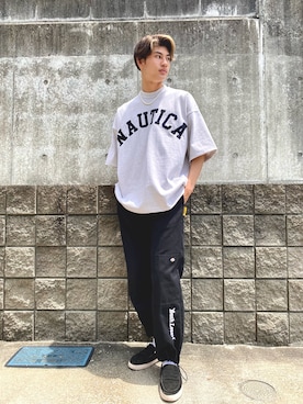 「マリンコーデ」｜「アイテム（アクセサリー）」を使った、Masatoさん（メンズ・179cm）の夏コーディネート