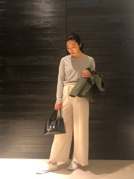 「COLONY 2139（コロニートゥーワンスリーナイン）のアイテム（ブルゾン）」を使った、Chikalyさん（レディース・168cm）の春コーディネート