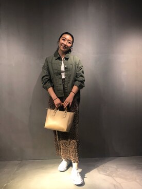 「COLONY 2139（コロニートゥーワンスリーナイン）のアイテム（ブルゾン）」を使った、Chikalyさん（レディース・168cm）の春コーディネート