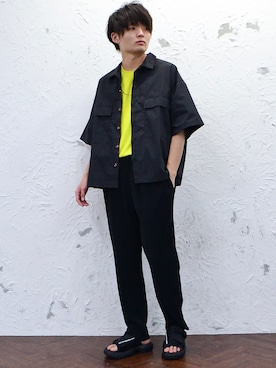 「ネオンイエロー」｜「アイテム（アクセサリー）」を使った、strtkgさん（メンズ・172cm）の夏コーディネート