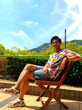 「CAMP7」｜「アイテム（サンダル）」を使った、RYUKIさん（メンズ・175cm）の春コーディネート
