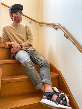 「G-STAR RAW（ジースターロゥ）のアイテム（帽子）」を使った、RYUKIさん（メンズ・175cm）の春コーディネート