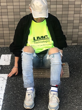 「LMCのアイテム（タンクトップ）」を使った、Armée_miy@さん（メンズ・177cm）の秋コーディネート