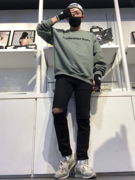 「LMCのアイテム（帽子）」を使った、Armée_miy@さん（メンズ・177cm）の冬コーディネート