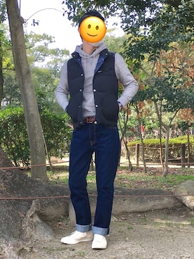 「ドラフトリーバイス」｜「アイテム（パーカー）」を使った、Daisuke Doiさん（メンズ・170cm）の冬コーディネート