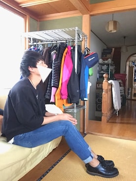 「HARE」｜「アイテム（レインシューズ）」を使った、おおはしさん（メンズ・173cm）の春コーディネート