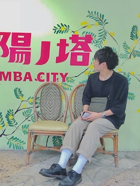 「HARE」｜「アイテム（レインシューズ）」を使った、おおはしさん（メンズ・173cm）の春コーディネート