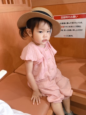 「NET（ネット）のアイテム（帽子）」を使った、mii0407さん（キッズ・80cm）の秋コーディネート