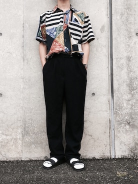 「HARE（ハレ）のアイテム（ソックス/靴下）」を使った、Yさん（メンズ・170cm）の夏コーディネート