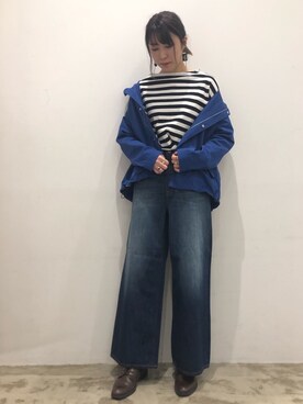 「羽織り」｜「アイテム（マウンテンパーカー）」を使った、Luuuさん（レディース・168cm）の春コーディネート
