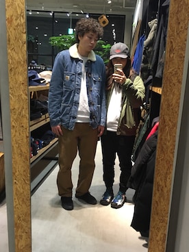 「Carhartt WIP（カーハートダブリューアイピー）のアイテム（ジャケット/アウター）」を使った、n.さん（レディース・163cm）の冬コーディネート