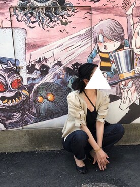 「足袋」｜「アイテム（ノーカラージャケット）」を使った、M.さん（レディース・158cm）の春コーディネート