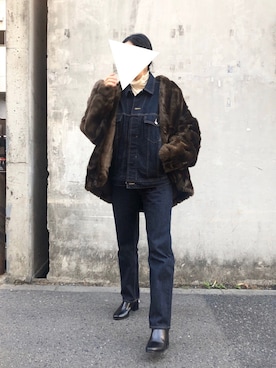 M.さんの「【SOMETHING for ADAM ET ROPE'】FRENCH NOUVEAU - DENIM JACKET -」を使ったコーディネート