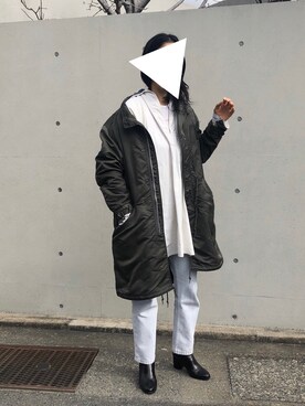 「alpha」｜「アイテム（モッズコート）」を使った、M.さん（レディース・158cm）の冬コーディネート