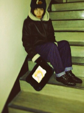 「ファークラッチ」｜「アイテム（ブーツ）」を使った、社ワさん（レディース・161cm）の冬コーディネート