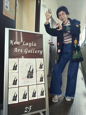 「仙台」｜「アイテム（アクセサリー）」を使った、社ワさん（レディース・161cm）の春コーディネート