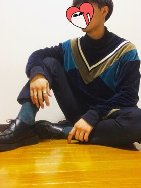 「Paul Smith（ポールスミス）のアイテム（その他トップス）」を使った、やまさん（メンズ・175cm）の秋コーディネート