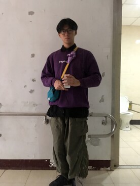 「plain-me（プレインミー）のアイテム（ショルダーバッグ）」を使った、sinhasbiさん（メンズ・177cm）の秋コーディネート