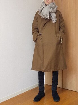 「JOURNAL STANDARD relume（ジャーナルスタンダード　レリューム）のアイテム（ステンカラーコート）」を使った、 yujiさん（メンズ・176cm）の冬コーディネート