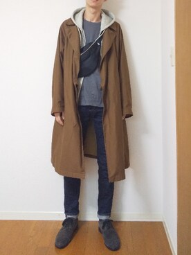 「JOURNAL STANDARD relume（ジャーナルスタンダード　レリューム）のアイテム（ステンカラーコート）」を使った、 yujiさん（メンズ・176cm）の春コーディネート