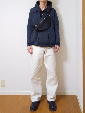 「POINTER BRAND（ポインターブランド）のアイテム（パンツ）」を使った、 yujiさん（メンズ・176cm）の春コーディネート