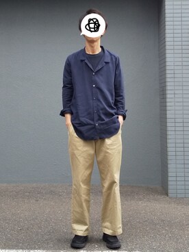 「marka（マーカ）のアイテム（チノパンツ）」を使った、 yujiさん（メンズ・176cm）の春コーディネート