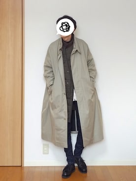 「オーバーコート」｜「アイテム（その他シューズ）」を使った、 yujiさん（メンズ・176cm）の冬コーディネート