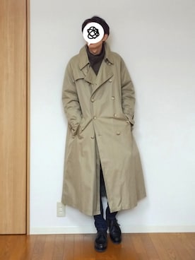 「新年一発目」｜「アイテム（トレンチコート）」を使った、 yujiさん（メンズ・176cm）の冬コーディネート